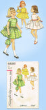 1960s Original Vintage Simplicity Pattern 4830 Toddler Girls Dress & Purse Sz 6x