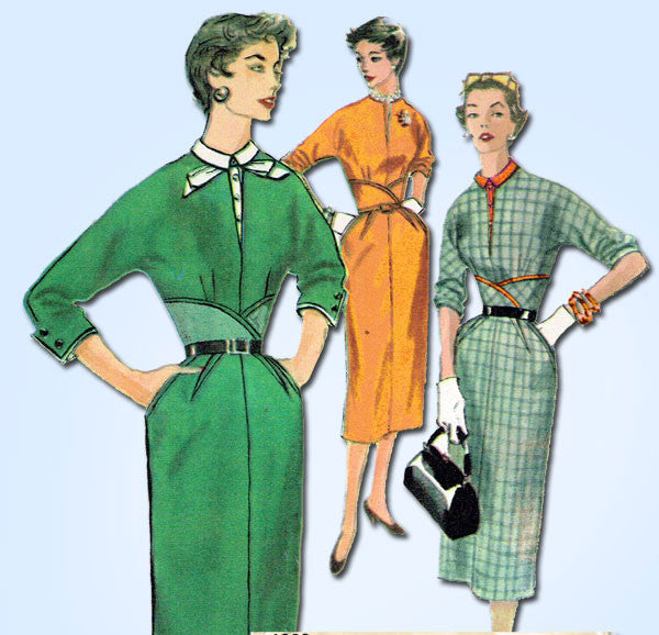 1950s Vintage Simplicity Sewing Pattern 4833 Uncut Misses Dress Gr8 Bodice Sz 12