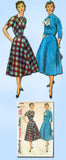 1950s Vintage Simplicity Sewing Pattern 4834 FF Misses Keyhole Dress Size 16 34B