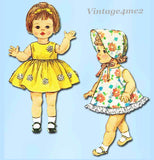 1960s Vintage Simplicity Sewing Pattern 4839 Uncut 18" Walking Baby Doll Clothes