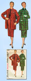 1950s Misses Simplicity Sewing Pattern 4839 Uncut Misses Suit w Long Jacket 32B