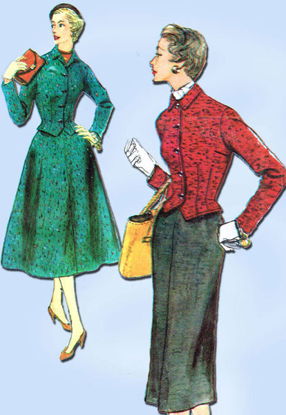 1950s Vintage Simplicity Sewing Pattern 4844 Uncut Misses Street Suit Size 12