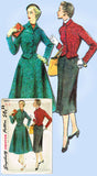 1950s Vintage Simplicity Sewing Pattern 4844 Uncut Misses Street Suit Size 12