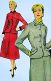 1950s Vintage Simplicity Sewing Pattern 4845 Uncut Misses Suit Half Size 37 Bust