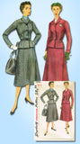 1950s Vintage Simplicity Sewing Pattern 4846 Uncut Misses Peplum Suit Size 14 32B