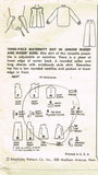 1950s Vintage Simplicity Sewing Pattern 4847 FF Misses Maternity Skirt & Top 32B