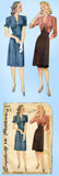 1940s Original Vintage Simplicity Pattern 4850 Easy WWII Cocktail Dress Sz 34 B