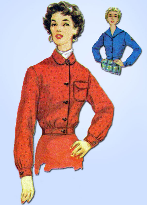 1950s Vintage Simplicity Sewing Pattern 4855 Uncut Misses Battle Jacket Size 12