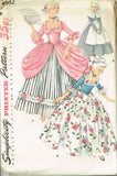 1950s Vintage Simplicity Sewing Pattern 4862 Toddler Girls Colonial Costume Sz 6
