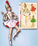 1950s Vintage Simplicity Sewing Pattern 4866 Girls Complete  Majorette Costume Sz 8