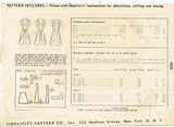 1940s Vintage Simplicity Sewing Pattern 4868 Classic Misses Farm Kitchen Apron MED