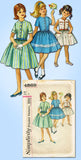 1960s Vintage Simplicity Sewing Pattern 4869 Uncut Girls Shirtwaist Dress Size 10