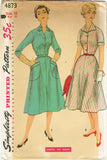1950s Misses Simplicity Sewing Pattern 4873 Uncut Simple Misses Dress Sz 16 34B