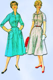 1950s Misses Simplicity Sewing Pattern 4873 Uncut Simple Misses Dress Sz 16 34B