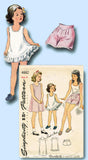 1940s Vintage Simplicity Sewing Pattern 4882 Girls Slip & Panties Set Size 8