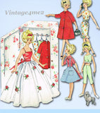 1960s Vintage Simplicity Sewing Pattern 4883 Cute 11inch Tammy Doll Clothes Set