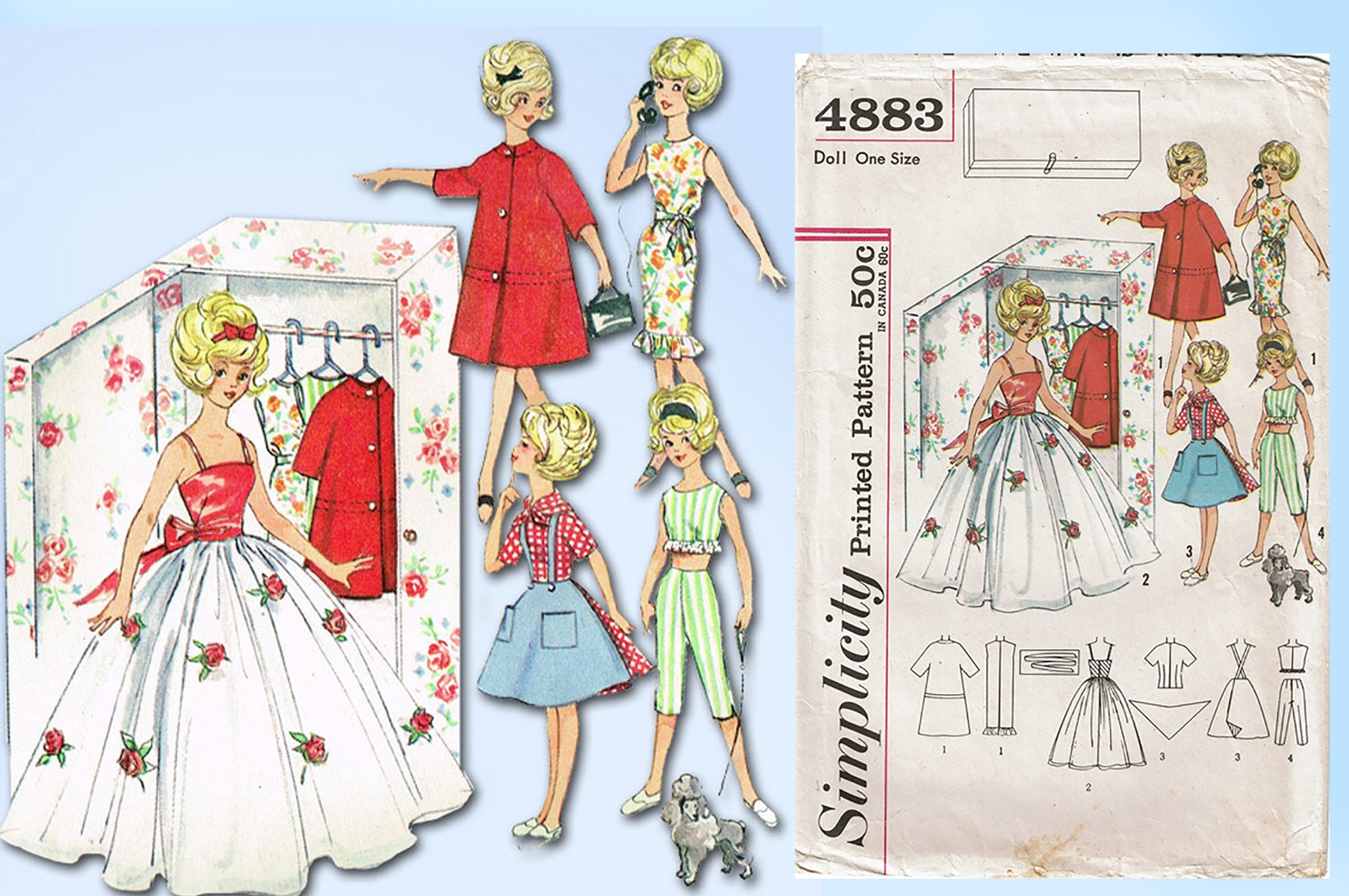 Simplicity 7073 Sewing for Dummies Doll Clothes Pattern 11 1/2