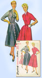 1950s Misses Simplicity Sewing Pattern 4888 Uncut Misses Afternoon Dress Sz 39 B