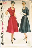 1950s Misses Simplicity Sewing Pattern 4889 Uncut Misses Cocktail Dress Sz 16