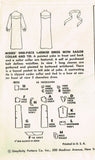 1950s Vintage Simplicity Sewing Pattern 4891 Uncut Misses Slender Dress Size 12