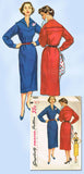 Simplicity 4891: 1950s Uncut Misses Sailor Dress Sz 32 B Vintage Sewing Pattern