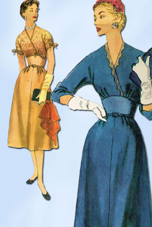 1950s Vintage Simplicity Sewing Pattern 4896 Uncut Misses Cocktail Dress Size 14