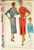 1950s Vintage Simplicity Sewing Pattern 4898 Uncut Misses Day Dress Size 12