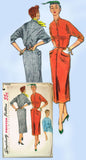 1950s Vintage Simplicity Sewing Pattern 4898 Uncut Misses Slender Dress Size 16