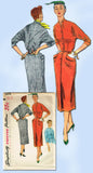 1950s Vintage Simplicity Sewing Pattern 4898 Uncut Misses Day Dress Size 12