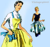 1950s Vintage Simplicity Sewing Pattern 4900 Misses Scalloped Apron Fits All