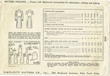 Simplicity 4906: 1940s Charming Misses WWII Dress Sz 36 B Vintage Sewing Pattern