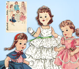 Simplicity 4908: 1950s Cute 17in Saucy Walker Doll Clothes Vintage Sewing Pattern