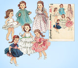 Simplicity 4908: 1950s Cute 17in Saucy Walker Doll Clothes Vintage Sewing Pattern