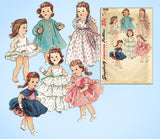 Simplicity 4908: 1950s Uncut 23in Saucy Walker Doll Clothes Vintage Sewing Pattern