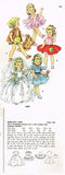 1950s Vintage Simplicity Sewing Pattern 4909 21.5 Inch Little Girl Doll Clothes -Vintage4me2