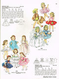 1950s Vintage Simplicity Sewing Pattern 4909 21.5 Inch Little Girl Doll Clothes -Vintage4me2