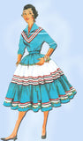 1950s Vintage Simplicity Sewing Pattern 4916 Uncut Misses' Squaw Dress Size 14