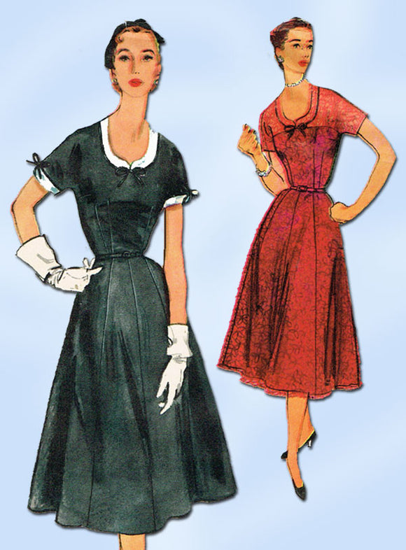 1950s Vintage Simplicity Sewing Pattern 4922 Uncut Misses Cocktail Dress Size 14
