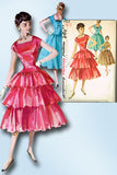 1950s Vintage Simplicity Sewing Pattern 4923 Uncut Misses Party Dress Sz 12 30B