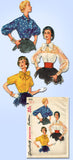 1950s Misses Simplicity Sewing Pattern 4931 Uncut Misses Blouse Size 14 32B