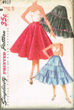 1950s Vintage Simplicity Sewing Pattern 4937 Uncut Misses Petticoat Set Sz 26 W