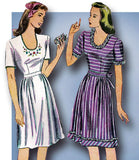 1940s Vintage Simplicity Sewing Pattern 4942 WWII Easy Misses Dress Size 34 Bust