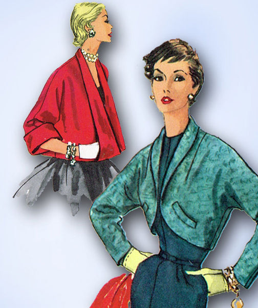1950s Vintage Simplicity Sewing Pattern 4944 Uncut Misses Jacket Set Size 18 36 B