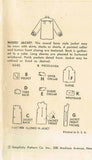 1950s Vintage Simplicity Sewing Pattern 4945 Uncut Misses Shirt Jacket Size 30 B