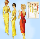 1960s Vintage Simplicity Sewing Pattern 4653 Misses Cocktail Dress & Jacket 32B