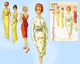 1960s Vintage Simplicity Sewing Pattern 4653 Misses Cocktail Dress & Jacket 32B