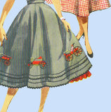 1950s Vintage Misses Circle Skirt Uncut 1954 Simplicity VTG Sewing Pattern 26 W