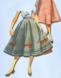1950s Vintage Simplicity Sewing Pattern 4957 Uncut Misses Skirt Size 24 Waist