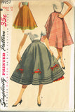 1950s Vintage Simplicity Sewing Pattern 4957 Uncut Misses Skirt Size 24 Waist