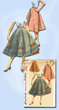 1950s Vintage Simplicity Sewing Pattern 4957 Uncut Misses Skirt Size 24 Waist